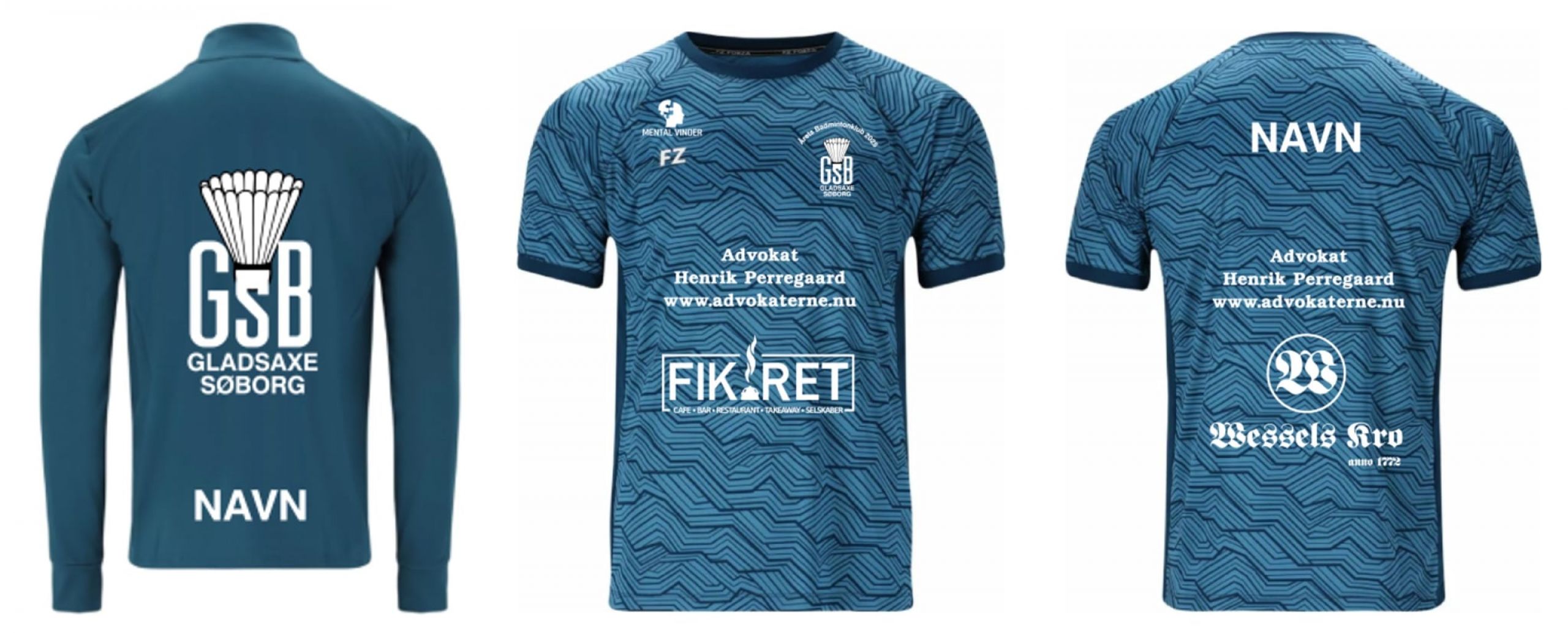 GSB klubtøj forfra og bagfra